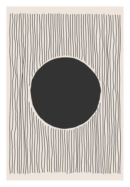 Trendy astratto creativo minimalista artistico dipinto a mano composizione — Vettoriale Stock