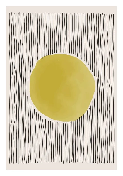 Moderno abstracto creativo minimalista artístico pintado a mano composición — Archivo Imágenes Vectoriales