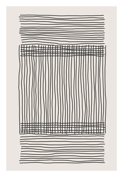 Modna abstrakcyjna twórcza minimalistyczna kompozycja artystyczna rysowana ręcznie — Wektor stockowy