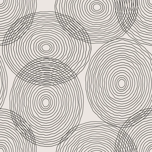 Trendiges minimalistisches nahtloses Muster mit abstrakter, kreativer, von Hand gezeichneter Komposition — Stockvektor