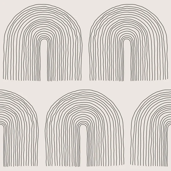 Modny minimalistyczny wzorzec bez szwu z abstrakcyjną twórczą kompozycją artystyczną narysowaną ręcznie — Wektor stockowy