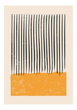 En az 20 'lik geometrik tasarım posteri, ilkel şekilli vektör şablonu