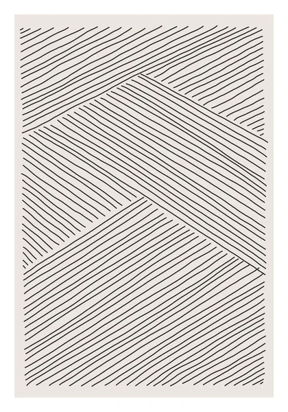 Modny abstrakcyjny twórczy minimalistyczny artystyczny ręcznie rysowane linii kompozycja sztuki — Wektor stockowy