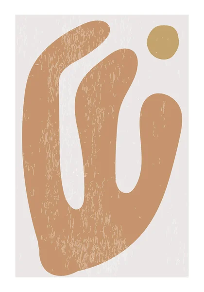 Matisse εμπνευσμένο σύγχρονη αφίσα κολάζ με αφηρημένα οργανικά σχήματα — Διανυσματικό Αρχείο