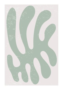 Matisse soyut organik şekilli çağdaş kolaj posterine ilham verdi