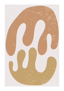 Matisse soyut organik şekilli çağdaş kolaj posterine ilham verdi