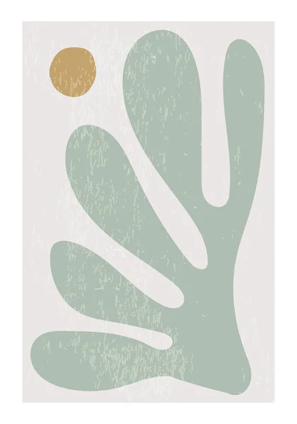 Matisse zainspirował współczesny plakat kolażu abstrakcyjnymi organicznymi kształtami — Wektor stockowy