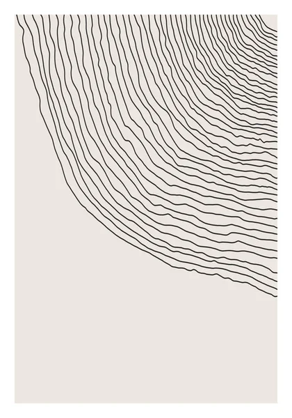 Tendance abstraite créative minimaliste artistique main dessinée composition d'art — Image vectorielle