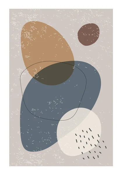 Cartel Diseño Minimalista Con Composición Formas Orgánicas Abstractas Estilo Collage — Archivo Imágenes Vectoriales