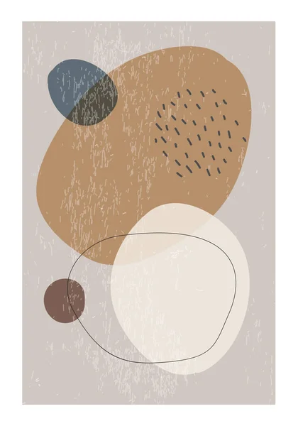 Cartel Diseño Minimalista Con Composición Formas Orgánicas Abstractas Estilo Collage — Archivo Imágenes Vectoriales