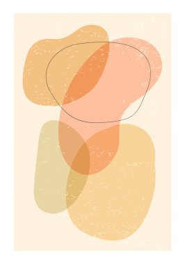 Soyut organik şekilli minimalist tasarım posteri