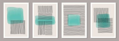 Soyut, yaratıcı, minimalist, el yapımı kompozisyonlar.