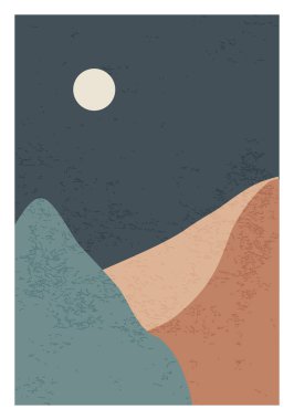 Moda minimalist manzara soyut çağdaş kolaj tasarımı