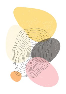 Soyut organik şekilli minimalist tasarım posteri