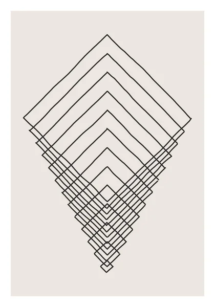 Moderno abstracto creativo minimalista artístico dibujado a mano composición — Archivo Imágenes Vectoriales