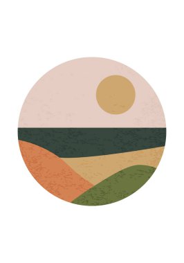 Moda minimalist manzara soyut çağdaş kolaj tasarımı