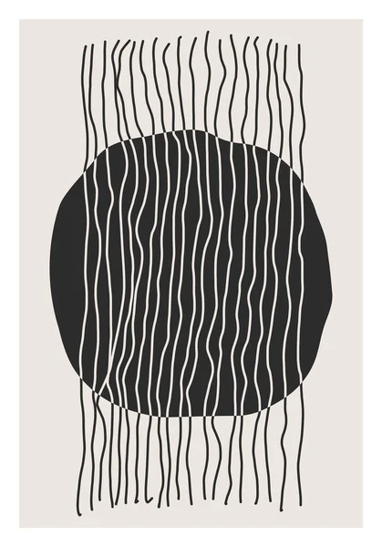 Moderno abstracto creativo minimalista artístico pintado a mano composición — Vector de stock