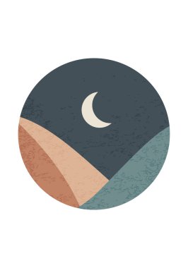 Moda minimalist manzara soyut çağdaş kolaj tasarımı