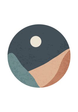 Moda minimalist manzara soyut çağdaş kolaj tasarımı