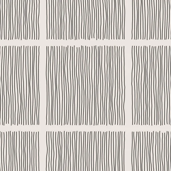 Trendiges minimalistisches nahtloses Muster mit abstrakter, kreativer, handgezeichneter Komposition — Stockvektor