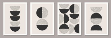 Soyut, yaratıcı, minimalist, sanatsal el yapımı kompozisyonlar.