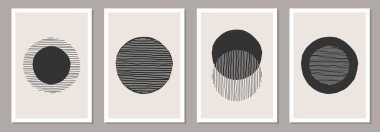 Soyut, yaratıcı, minimalist, sanatsal el yapımı kompozisyonlar.