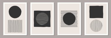 Soyut, yaratıcı, minimalist, sanatsal el yapımı kompozisyonlar.