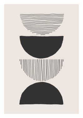 Moda soyut estetik yaratıcı minimalist sanatsal el kompozisyonu