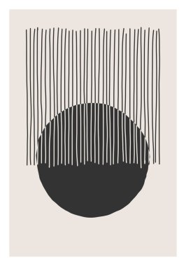 Moda soyut estetik yaratıcı minimalist sanatsal el kompozisyonu