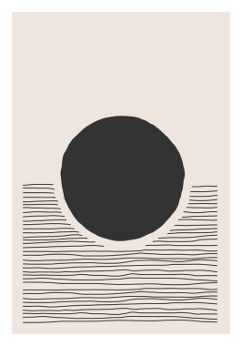 Moda soyut estetik yaratıcı minimalist sanatsal el kompozisyonu