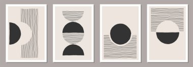 Soyut, yaratıcı, minimalist, sanatsal el yapımı kompozisyonlar.