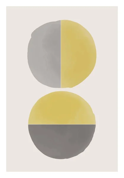 Trendy abstracte creatieve aquarel minimalistische artistieke handgeschilderde compositie — Stockvector