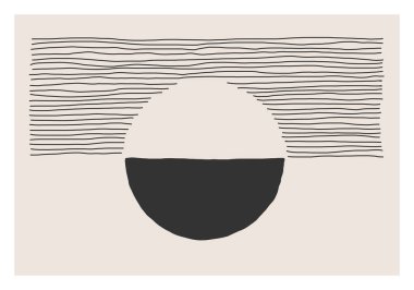 Moda soyut estetik yaratıcı minimalist sanatsal el kompozisyonu