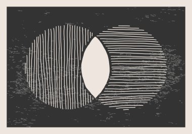 Moda soyut estetik yaratıcı minimalist sanatsal el kompozisyonu