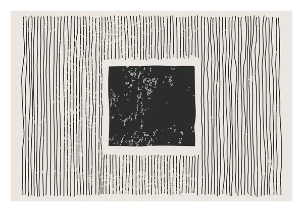 Tendance abstraite esthétique créative minimaliste artistique composition dessinée à la main — Image vectorielle