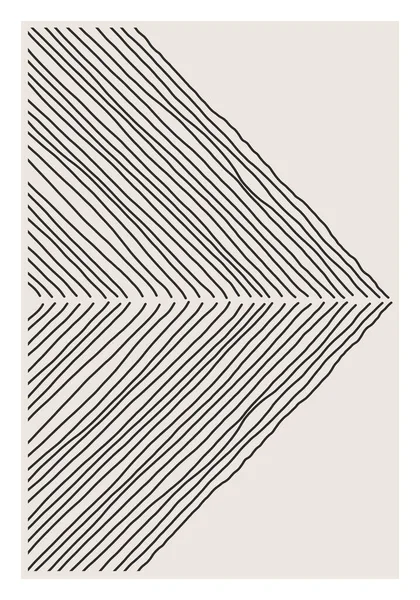 Moderno abstracto creativo minimalista artístico dibujado a mano composición — Archivo Imágenes Vectoriales