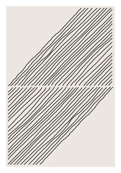 Modna abstrakcyjna twórcza minimalistyczna kompozycja artystyczna rysowana ręcznie — Wektor stockowy
