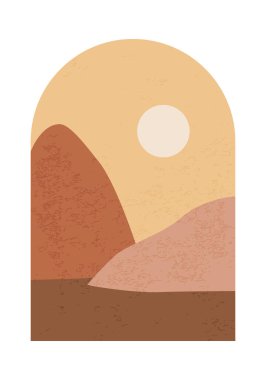 Moda minimalist manzara soyut çağdaş kolaj tasarımı