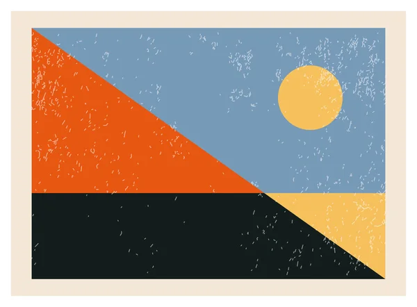 Minimalista 20s diseño de fondo abstracto geométrico, vector formas primitivas — Archivo Imágenes Vectoriales