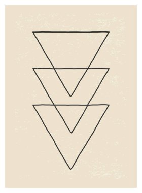 Moda soyut yaratıcı minimalist sanatsal el yapımı kompozisyon