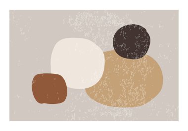 Soyut organik şekilli asgari duvar sanatı