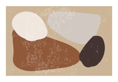 Soyut organik şekilli asgari duvar sanatı