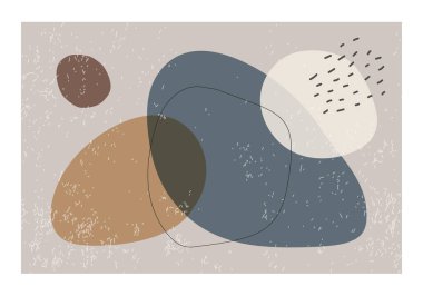 Soyut organik şekillere sahip minimalist tasarım yatay arkaplan