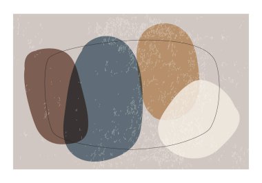 Soyut organik şekillere sahip minimalist tasarım yatay arkaplan