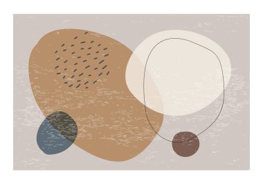 Soyut organik şekillere sahip minimalist tasarım yatay arkaplan