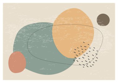 Soyut organik şekillere sahip minimalist tasarım yatay arkaplan