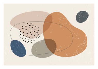 Soyut organik şekillere sahip minimalist tasarım yatay arkaplan