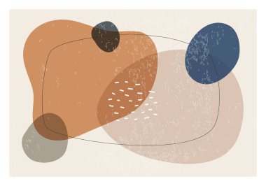 Soyut organik şekillere sahip minimalist tasarım yatay arkaplan