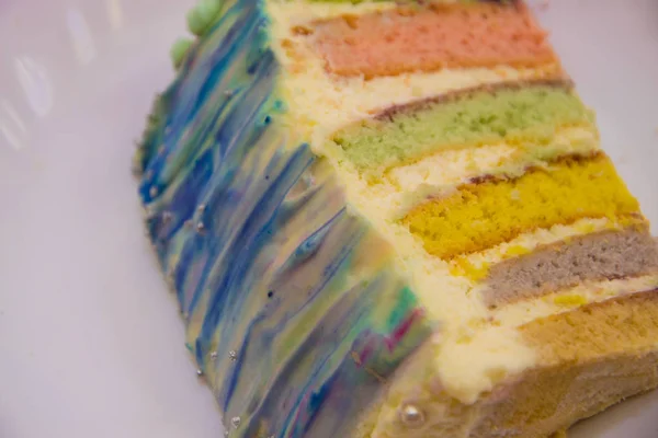 Pastel de relleno de arco iris — Foto de Stock