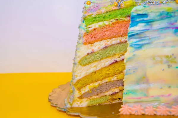 Pastel de relleno de arco iris — Foto de Stock